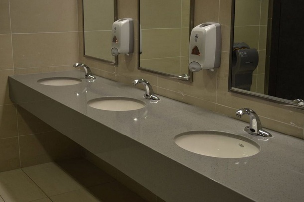 soap dispenser public restroom
